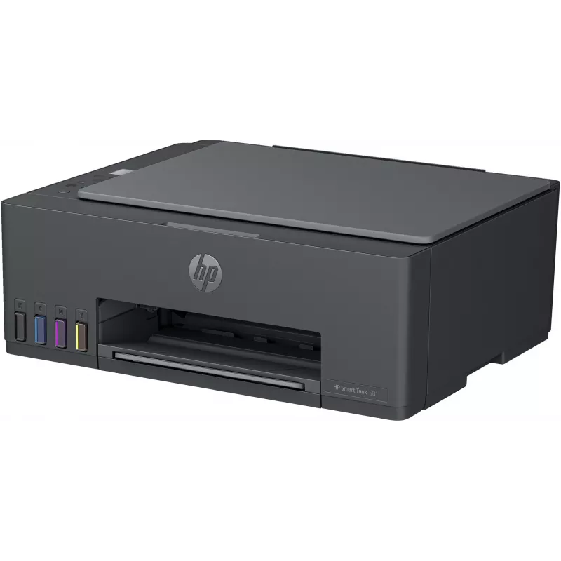 Drukarka wielofunkcyjna HP Smart Tank 581, termiczna atramentowa, kolor — A4, Wi‑Fi, dupleks (ręczny), 4 kartridże, 4800x1200 DPI