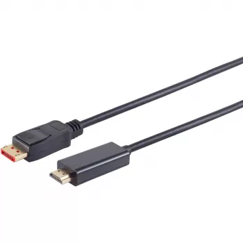 Kabel wideo adapter S/CONN 10-71075 10 m DisplayPort HDMI Typ A Czarny