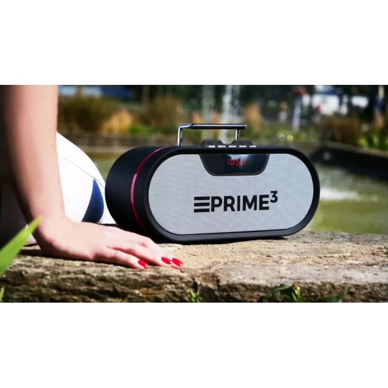 Radio przenośne PRIME3 APR81 — FM, 12 W RMS, MicroSD, bateria 3600 mAh, szary