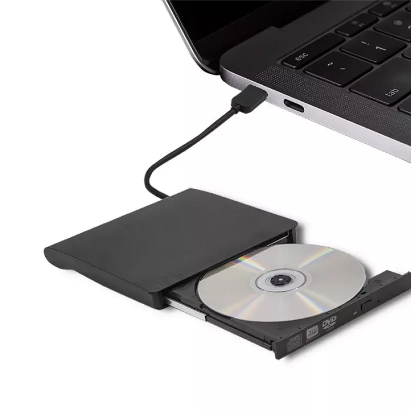 Zewnętrzny napęd DVD‑RW QOLTEC 51857 — USB 3.0, interfejs SATA, DVD±R 8x, DVD±RW 4x, DVD‑RAM 5x, CD 24x, czarny