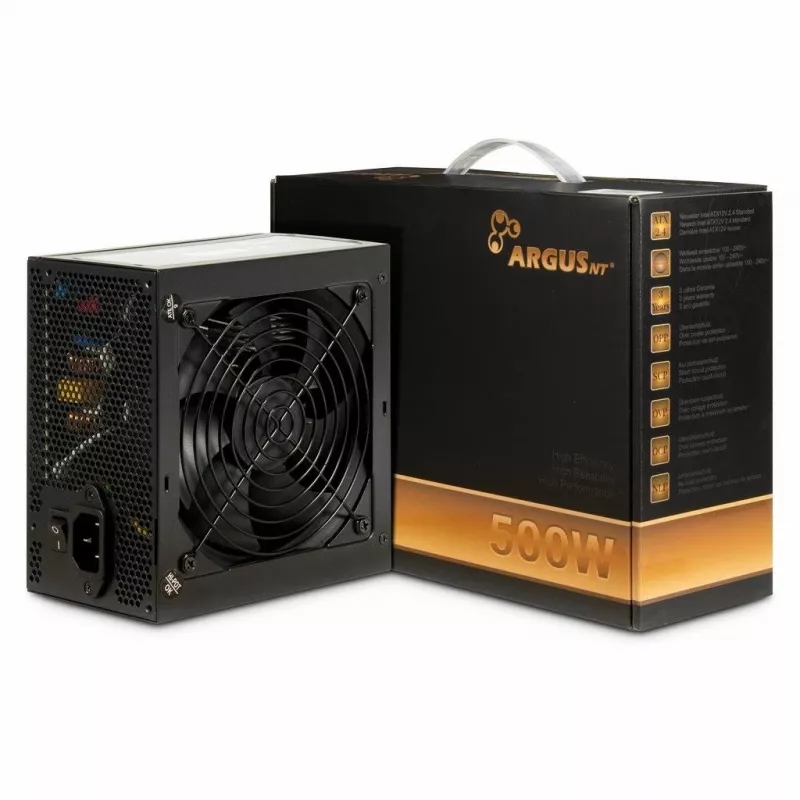 Zasilacz Inter-Tech ArgusNT BPS-500 500 W 20+4 pin ATX ATX Czarny
