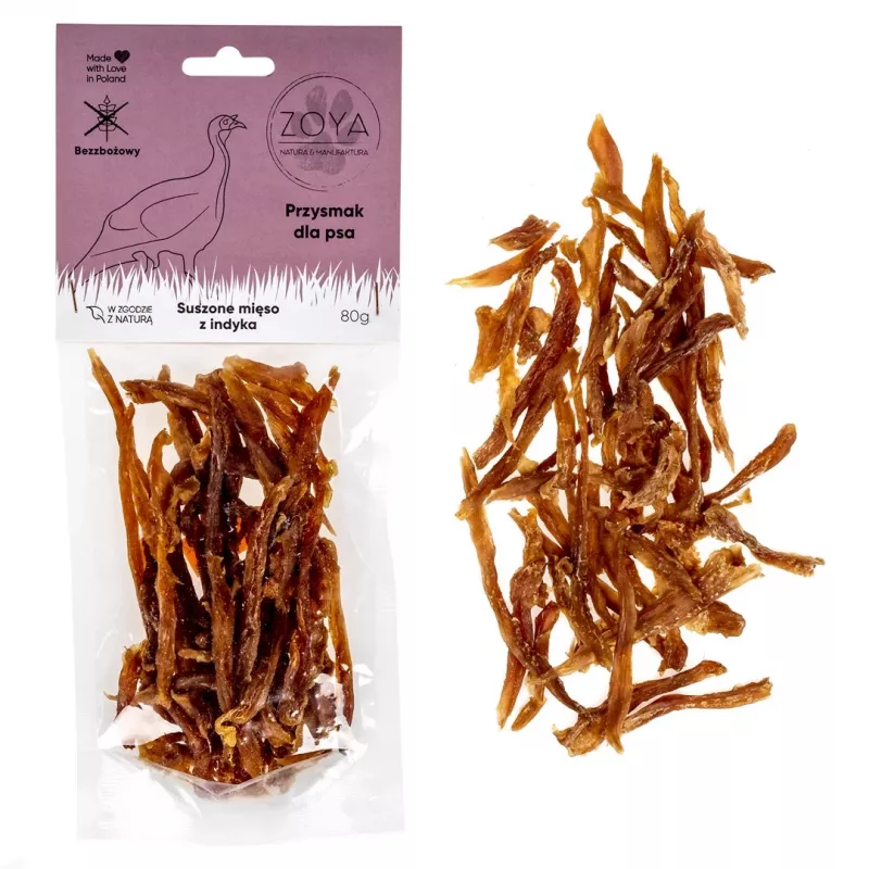 ZOYA Mięso z indyka - przysmak dla psa - 80g
