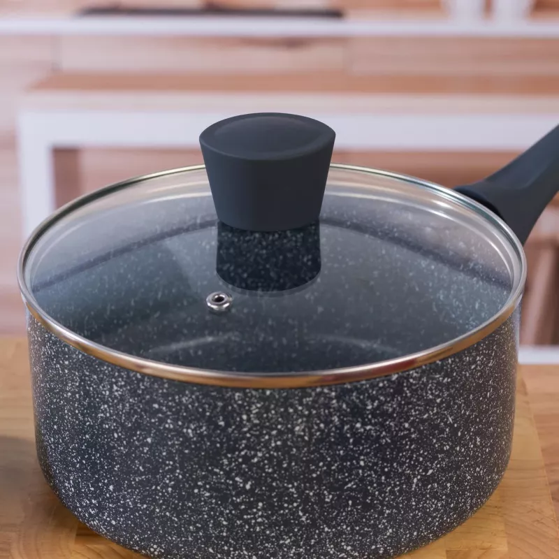 Zestaw patelni Russell Hobbs RH02818EU7, 5-częściowy zestaw kamionkowych naczyń kuchennych
