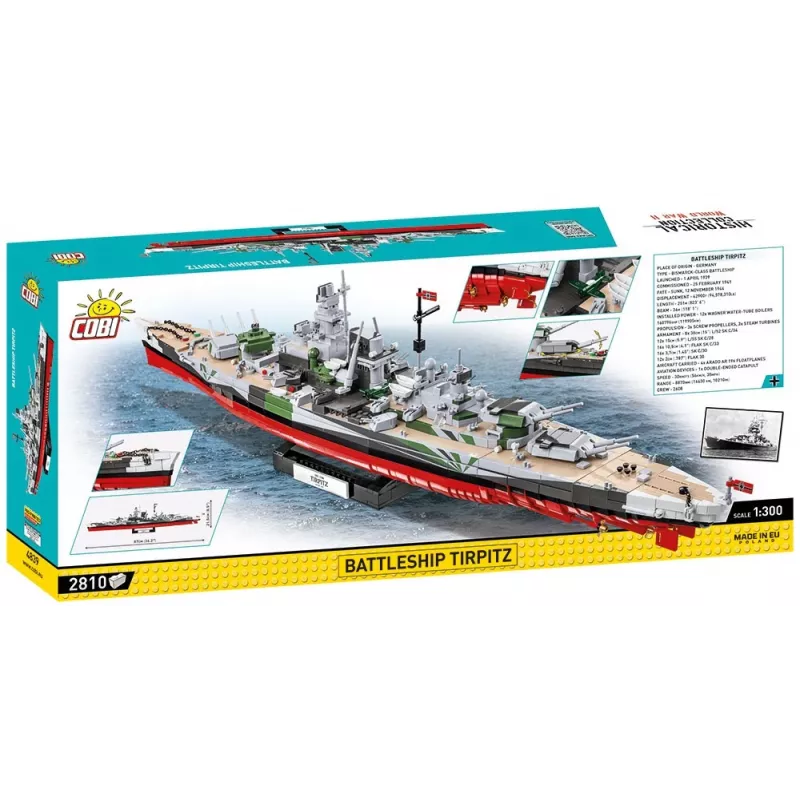 Model okrętu wojennego COBI COBI-4839 Zestaw do składania 1:300 Długość 870 mm Wysokość 215 mm