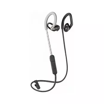 Poly BackBeat Fit 350 - Zestaw słuchawkowy - Zaczep na ucho - Douszne - Sportowe - Szary - Biały - Binauralne - Odporne na pot
