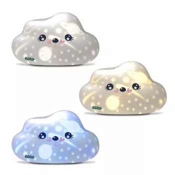 Przenośna lampka nocna LED neno COSMO — silikonowa, przenośna, ładowalna, 3 poziomy jasności, biała, zasilana bateriami