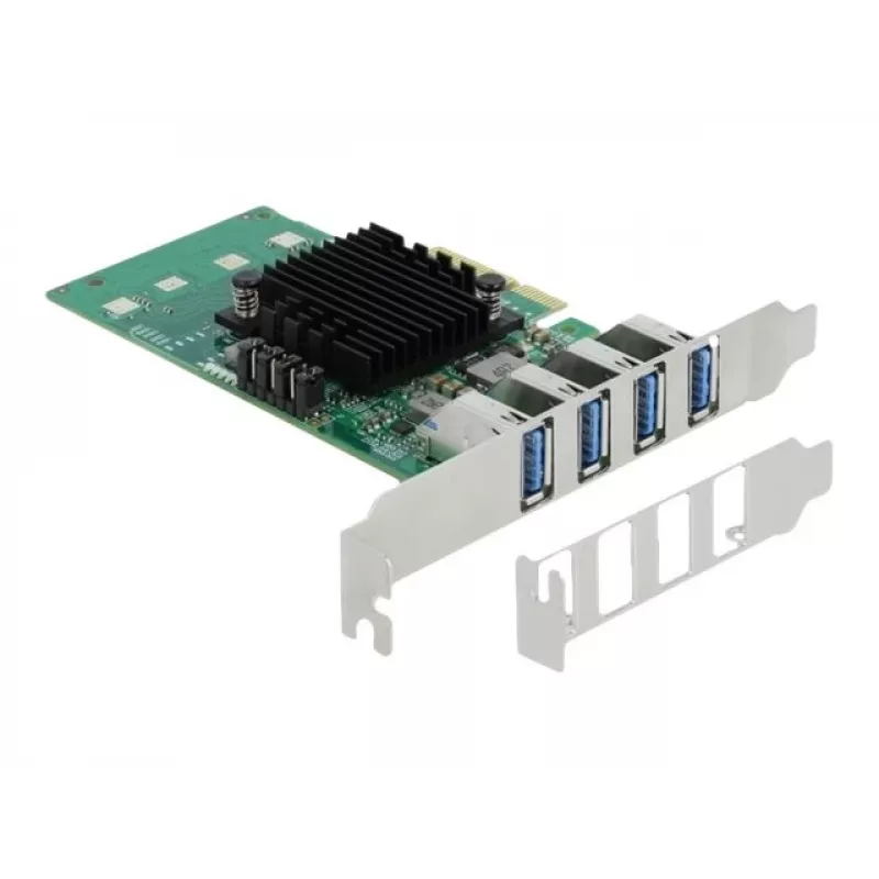 Karta DeLOCK PCI Express x4 do 4 x zewnętrznych USB 3.0 Quad Channel - niski profil