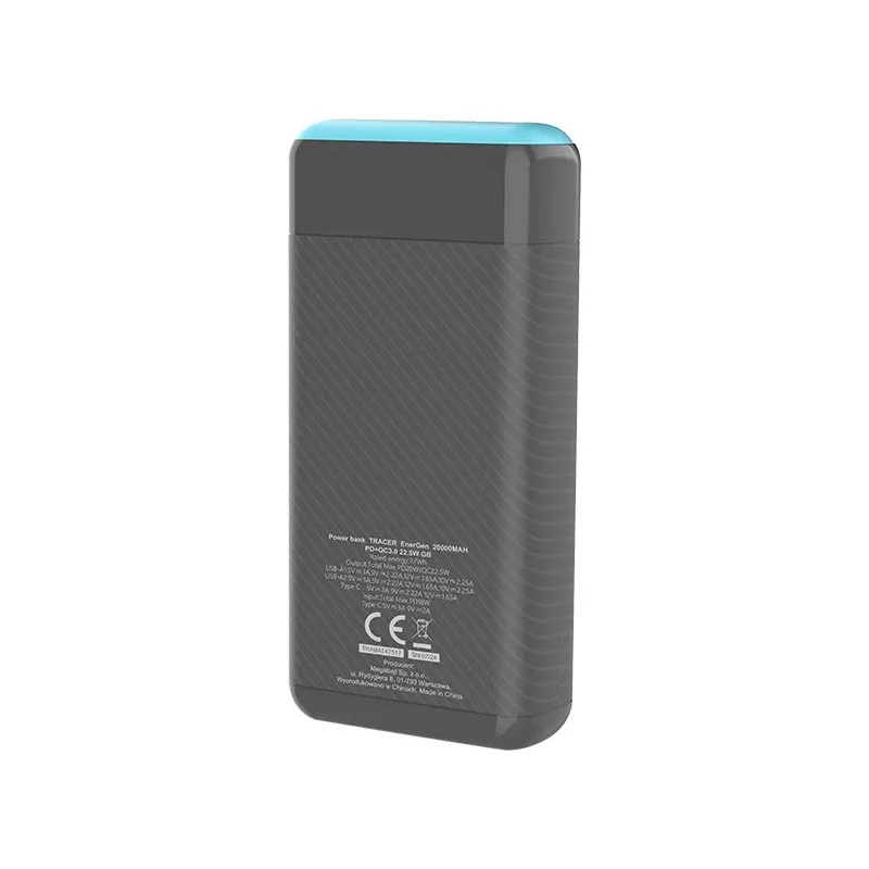Tracer EnerGen 20000 mAh Czarny, Niebieski