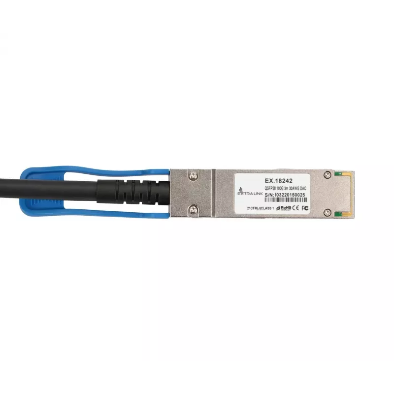Extralink QSFP28 DAC kabel 100G 3M 30AWG PASSIVE moduł nadawczo-odbiorczy sieciowy