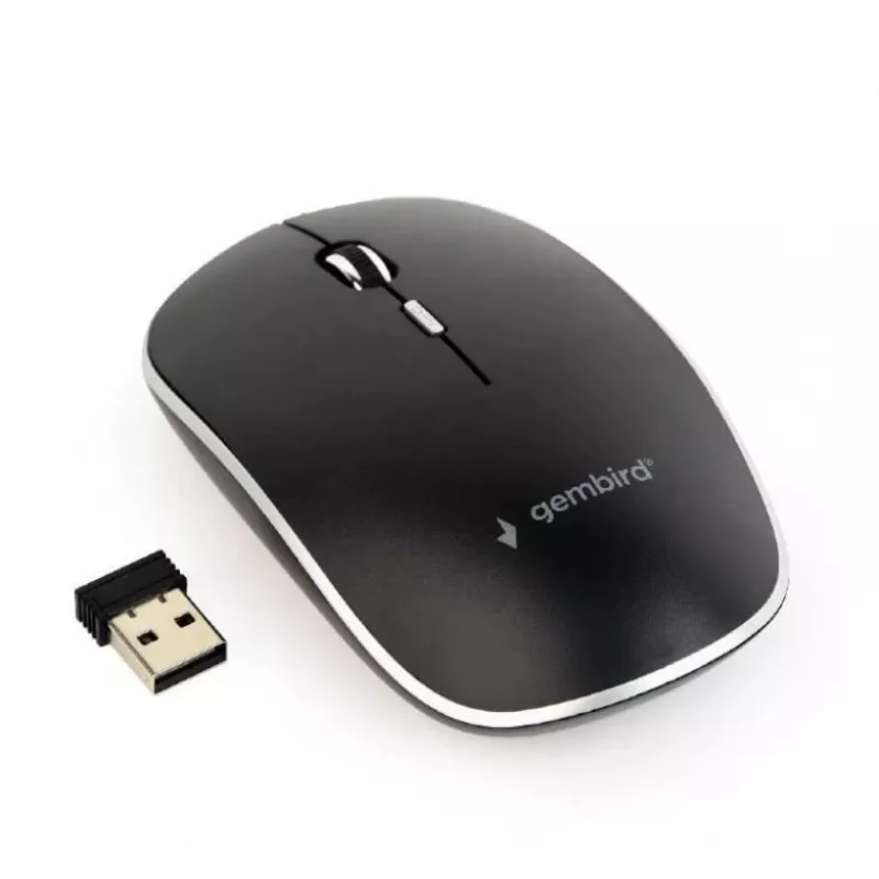 MYSZ USB OPTYCZNA BEZPRZEWODOWA CZARNA/CICHA MUSW-4BS-01 GEMBIRD