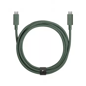 Kabel USB-C na USB-C Native Union Belt kabel Pro 240W, 2,4 m, USB 2.0, 0,48 Gbit/s, zielony