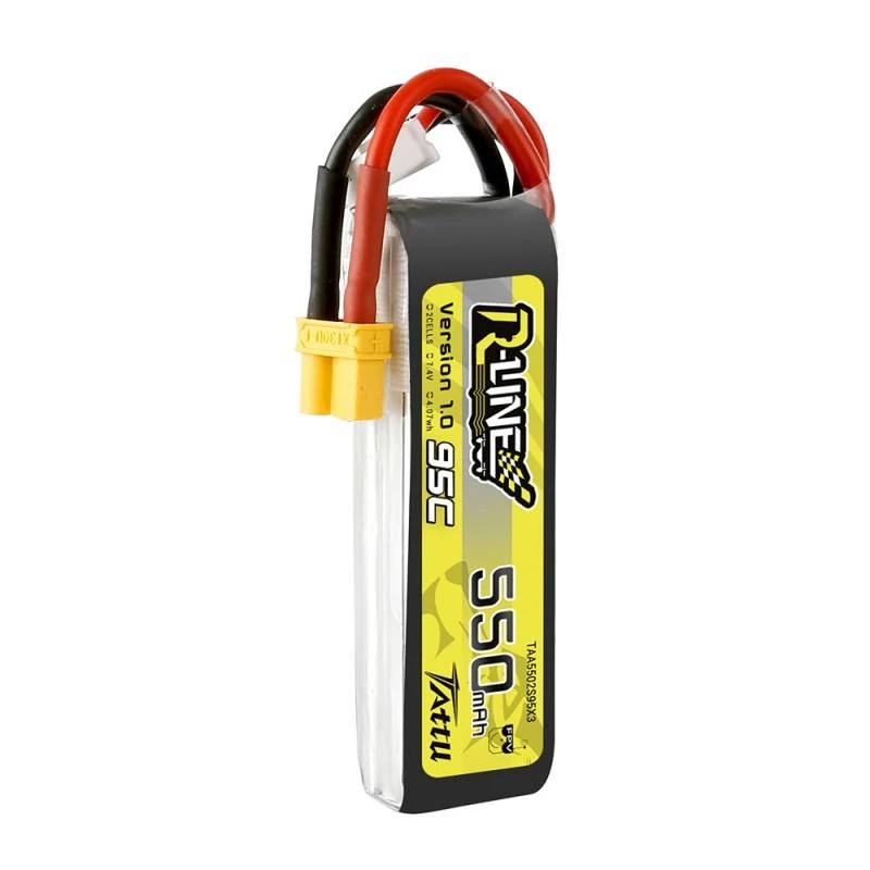 Bateria Tattu R-Line 550mAh 7.4V 95C 2S1P XT30