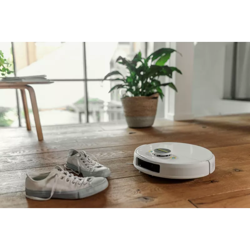Bezworkowy robot odkurzający Kärcher RCV 5 — nawigacja LiDAR, 120 min pracy, 5000 Pa, pojemnik na kurz 0.33 l, mopowanie na mokro, bateria 5200 mAh