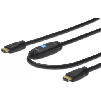 Assmann HDMI High Speed kabel połączeniowy. typ A. ze wzmacniaczem. M/M. 40,0 m. dawniej HDMI 1.3. UL. czarny. złote styki (AK-330105-400-S)
