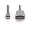 DIGITUS - Kabel adapter - Mini DisplayPort (M) do HDMI (M) - 1,0m - Obsługa 8K 60 Hz - Czarny (DB-340109-010-S)