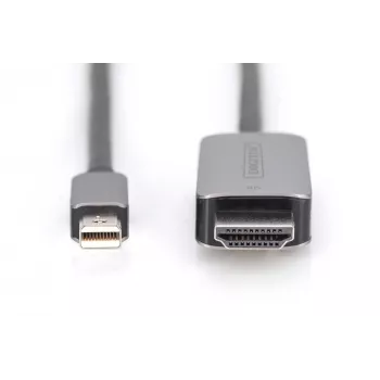 DIGITUS - Kabel adapter - Mini DisplayPort (M) do HDMI (M) - 1,0m - Obsługa 8K 60 Hz - Czarny (DB-340109-010-S)