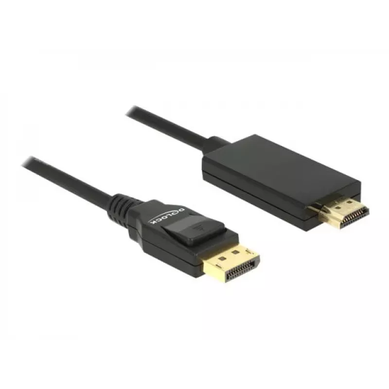 Kabel wideo adapter DeLOCK 85318 DisplayPort na HDMI 3m Czarny