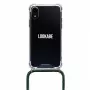 Naszyjnik na telefon Lookabe loo014 do iPhone XR – złoto-zielone ochronne etui z paskiem