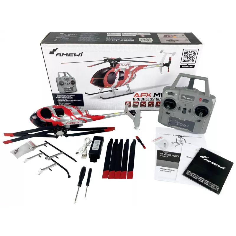 Helikopter Amewi MD500E z silnikiem elektrycznym, LiPo 1200 mAh, zalecany wiek 14+