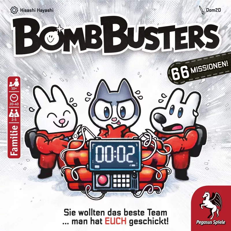 Gra planszowa Pegasus Spiele Pegasus Bomb Busters (Spiel des Jahres 2025) – rodzinna gra strategiczna