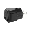 Adapter wtyczki zasilającej Maclean MCE155 NEMA 5-15P Type E FR Czarny