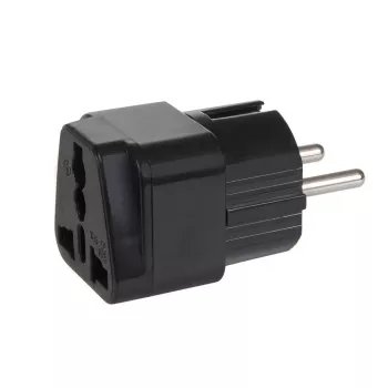 Adapter wtyczki zasilającej Maclean MCE155 NEMA 5-15P Type E FR Czarny