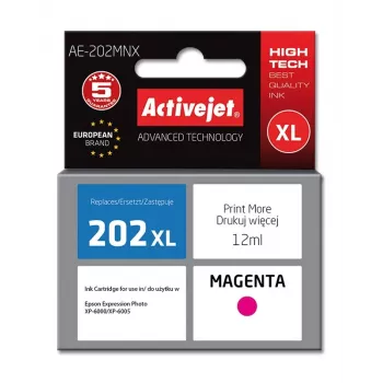 Activejet AE-202MNX tusz (zamiennik Epson 202XL H34010; Supreme; 12 ml; magenta)