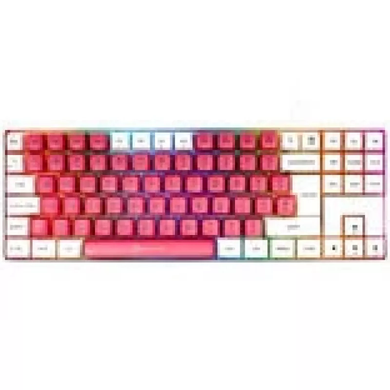 Mechaniczna klawiatura gamingowa GAMIAC TKL90G z przełącznikami Kailh czerwony, tenkeyless, biało-czerwona