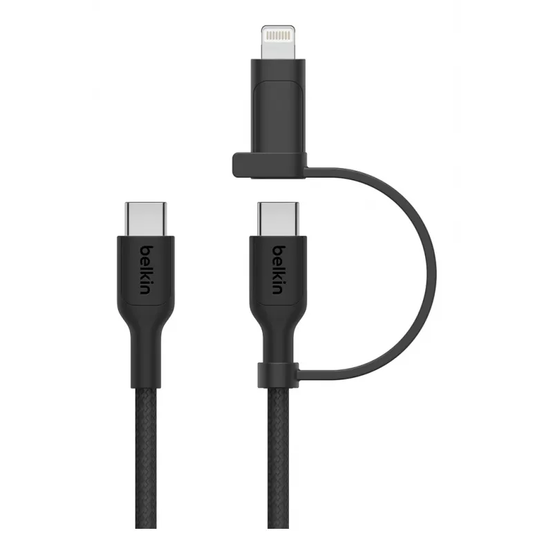 Kabel USB Belkin BoostCharge Pro 1,5 m USB-C/USB-C/Lightning Czarny