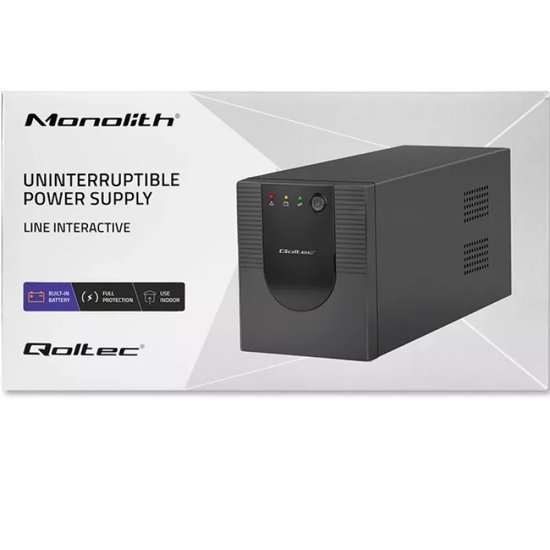 Zasilacz awaryjny UPS Qoltec 53775 1,2 kVA 720 W 4 gniazda AC
