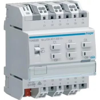 Hager TXA606B urządzenie sieciowe szary