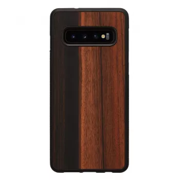 Etui na smartfona man and wood do Samsung Galaxy S10 — hebanowa czerń, ochronny tył z drewna i bumper