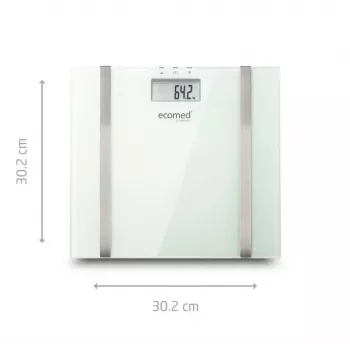 Ecomed BS-70E Prostokątna biała elektroniczna waga osobista