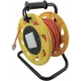 Bęben kablowy helos 304281 — kabel sieciowy Cat 7A, 50 m, mobilny pomarańczowo-żółty