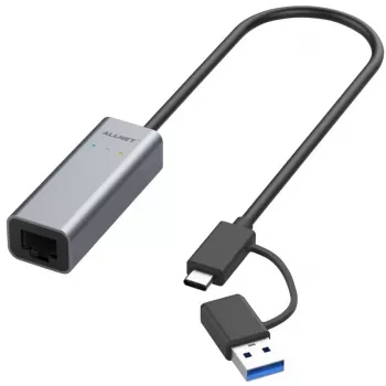 Adapter Ethernet ALLNET ALL-NC-2.5G-USBC_A USB 3.0 Type-C i Type-A 2,5 Gb/s Multi-Gigabit LAN