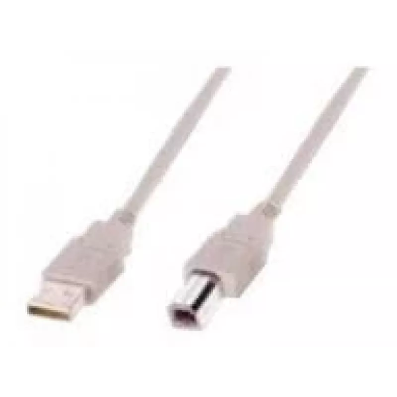 Kabel połączeniowy Assmann USB, typ A - B M/M, 1,8 m, USB 2.0, UL, beżowy (AK-300102-018-E)