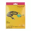Kabel szeregowy DeLOCK 63466 USB-A DB-9 1,5 m czarny zielony żółty