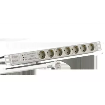 EFB Elektronik EK631DE.3GR przedłużacz zasilający 2 m 7 gniazd AC Wewnętrzny Jasnoszary