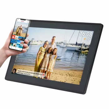 Cyfrowa ramka do zdjęć Denver PFF-1515B Czarna 39,6 cm (15,6 inch) Ekran dotykowy Wi-Fi