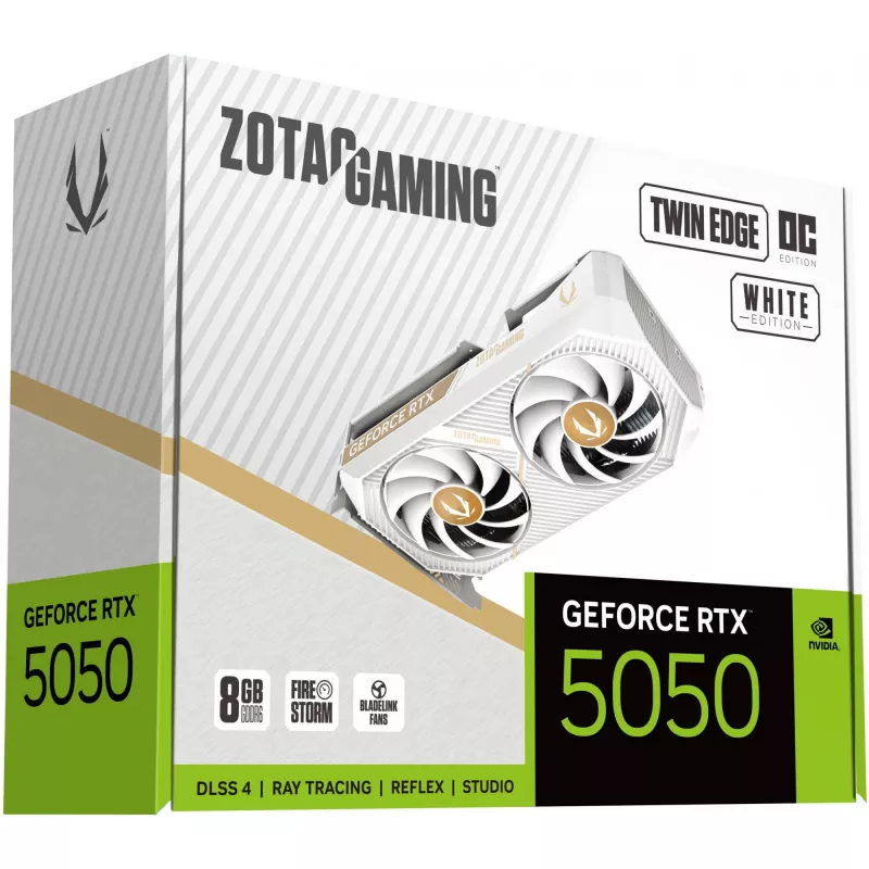 Karta graficzna ZOTAC GAMING GeForce RTX 5050 Twin Edge OC 8GB GDDR6 Biała