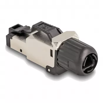 DeLOCK 86016 złącze przewodu RJ45/LSA czarny srebrny męski
