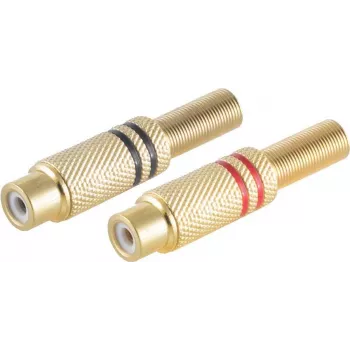 Złącze przewodowe RCA złote ShiverPeaks BS52021-SET