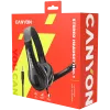 Słuchawki komputerowe CANYON HSC-1 z mikrofonem, płaski kabel 2m, czarne