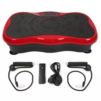 Extralink Platforma Wibracyjna do Ćwiczeń Fitness Moonwalk Spinmove Czerwona