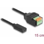DeLOCK USB 2.0 Kabel USB Type-C female do adaptera listwy zaciskowej 15 cm