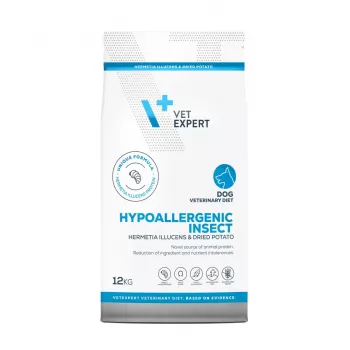 VET EXPERT Veterinary Diet Hypoallergenic Insect Dog - sucha karma dla psa - 12 kg