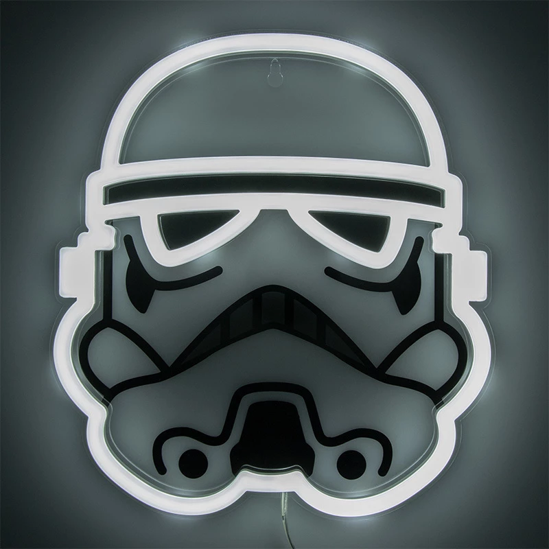 Lampa neonowa LED do montażu na ścianie Paladone Stormtrooper model PP14595SWVN, dekoracyjne oświetlenie Star Wars