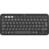 Logitech Pebble Keys 2 K380s - Klawiatura - Bezprzewodowa - Bluetooth LE - QWERTY - Układ nordycki (duński/fiński/norweski/szwedzki) - tonal graphite (920-011879)