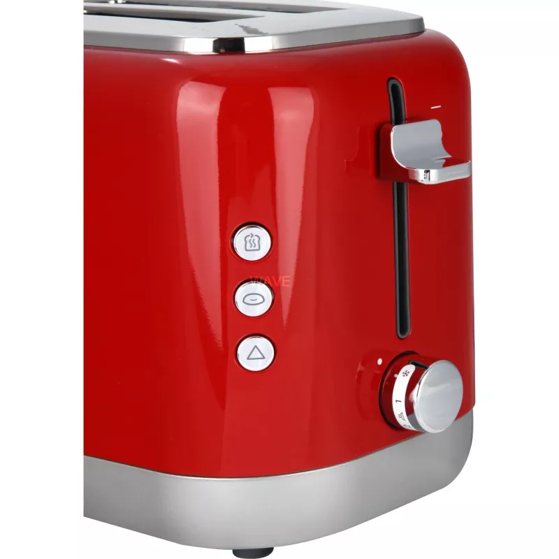 Toster Kenwood TCX751RD 2-kromkowy 900 W, obudowa metalowa, czerwony, 160×272×257 mm