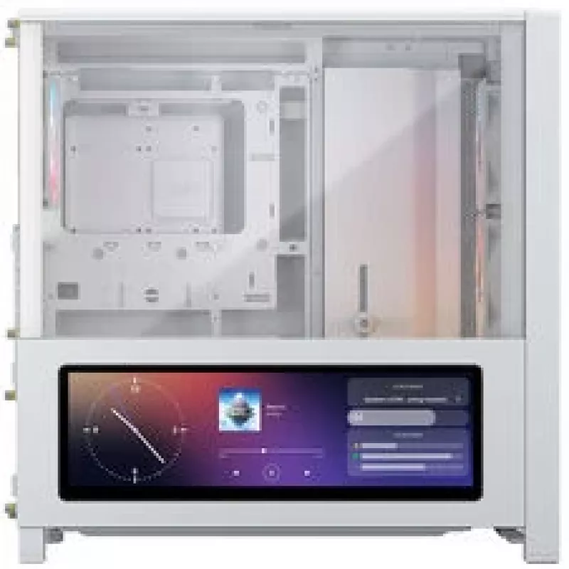 Corsair FRAME 4000D LCD RS Obudowa PC, Midi-Tower, ATX, ARGB, Szkło hartowane - Biała
